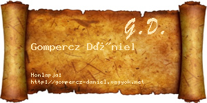 Gompercz Dániel névjegykártya